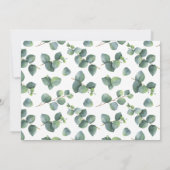 Mariage merci eucalyptus carte photo (Dos)