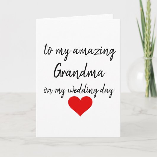 Mariage Merci Extraordinaire grand-mère (Devant)