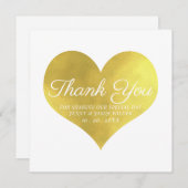 Mariage Merci Faux Gold Foil (Devant / Derrière)