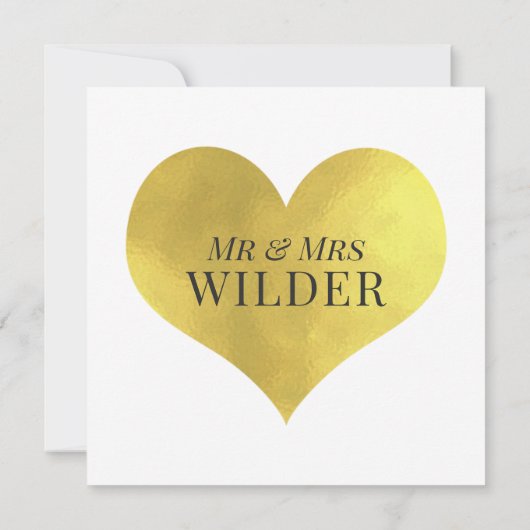 Mariage Merci Faux Gold Foil (Dos)