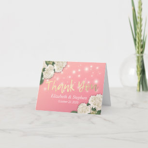 Mariage Merci Fleurs Hydrangea Lumières à cordes