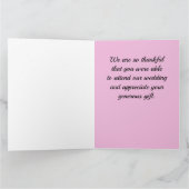 Mariage Merci Fleurs Roses Appréciation des client (Intérieur)