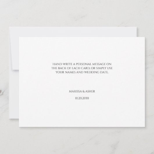 Mariage Merci Floral Botanique (Dos)