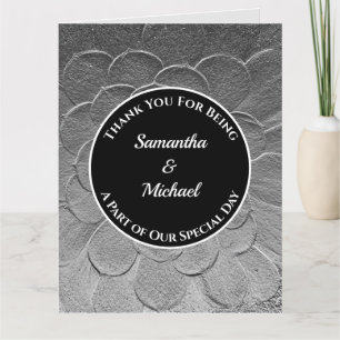 Mariage Merci invité Elégant Silver Merci