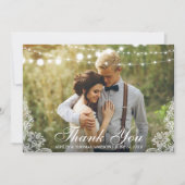 Mariage Merci Lace et String Lumières (Devant)