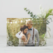 Mariage Merci Lace et String Lumières (Debout devant)