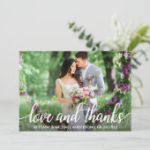 Mariage Merci Love and Thanks Photo (Debout devant)