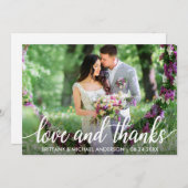 Mariage Merci Love and Thanks Photo (Devant / Derrière)