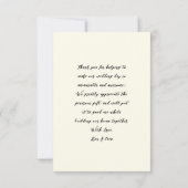 Mariage Merci Message Photo Frangipani Cartes (Dos)