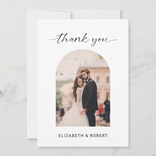 Mariage Merci moderne Arche photo Code QR (Devant)