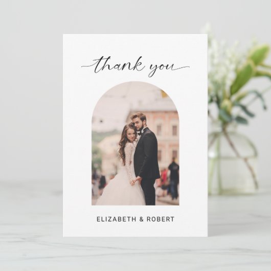 Mariage Merci moderne Arche photo Code QR (Debout devant)