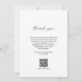 Mariage Merci moderne Arche photo Code QR (Dos)