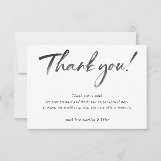 MARIAGE MERCI noir calligraphie d'encre photo (Devant)