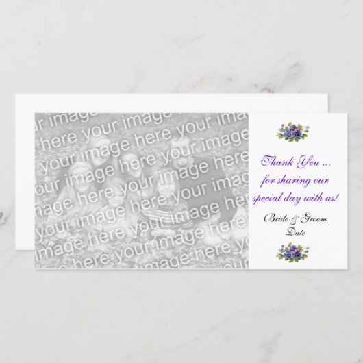 Mariage Merci Note Carte photo Modèle (Devant / Derrière)