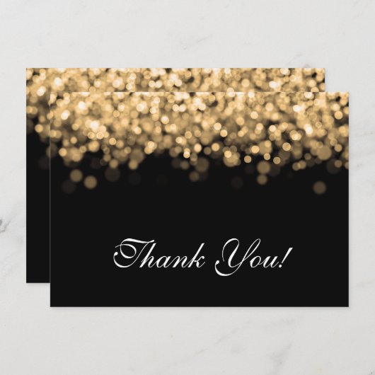 Mariage Merci Note Gold Lights (Devant / Derrière)
