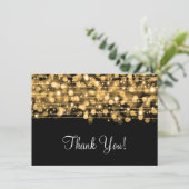 Mariage Merci Note La Fête Sparkles Gold (Debout devant)