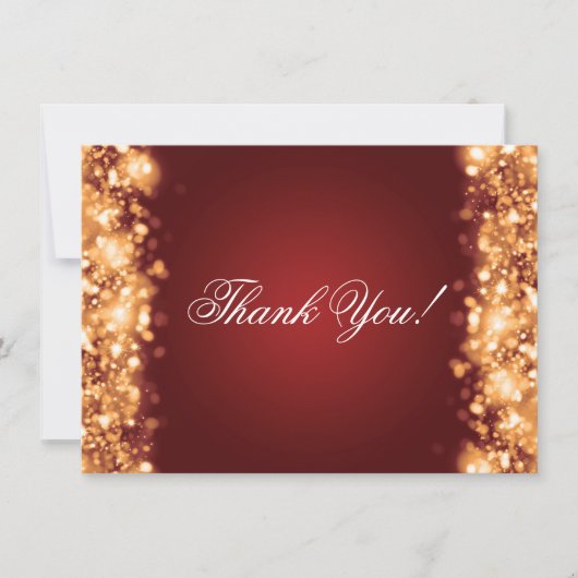 Mariage Merci Note L'Or Des Lumières Étincelantes (Devant)