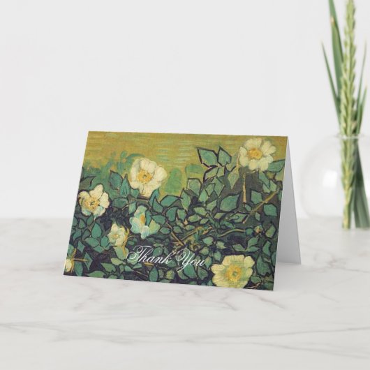 Mariage merci note Vincent van Gogh Roses (Devant)
