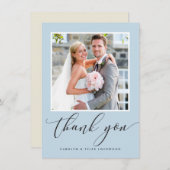 MARIAGE MERCI photo calligraphie canard bleu oeuf (Devant / Derrière)