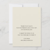 MARIAGE MERCI photo calligraphie canard bleu oeuf (Dos)