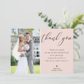 MARIAGE MERCI photo calligraphie élégant blush (Debout devant)