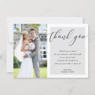 MARIAGE MERCI photo élégant noir gris pâle
