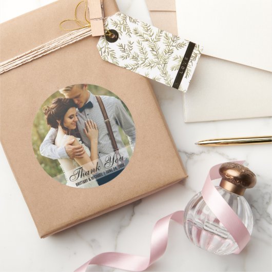 Mariage Merci Photo Favoriser Stickers R (Cadeaux)