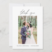 Mariage Merci photo minimaliste (Devant)