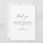 Mariage Merci photo minimaliste (Dos)