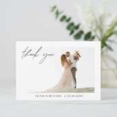 Mariage Merci photo minimaliste (Debout devant)
