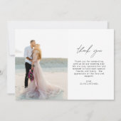 Mariage Merci photo minimaliste (Dos)