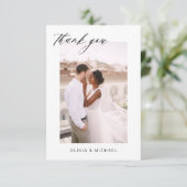 Mariage Merci photo minimaliste romantique (Debout devant)