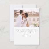 Mariage Merci photo minimaliste romantique (Dos)