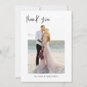 Mariage Merci photo minimaliste romantique (Devant)