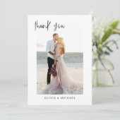 Mariage Merci photo minimaliste romantique (Debout devant)