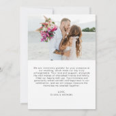 Mariage Merci photo minimaliste romantique (Dos)