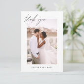 Mariage Merci photo minimaliste romantique (Debout devant)