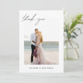 Mariage Merci photo minimaliste romantique (Debout devant)