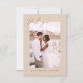 Mariage Merci photo minimaliste romantique (Devant)