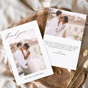 Mariage Merci photo minimaliste romantique