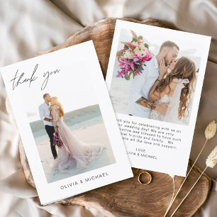 Mariage Merci photo minimaliste romantique