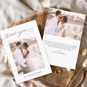 Mariage Merci photo minimaliste romantique