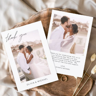 Mariage Merci photo minimaliste romantique