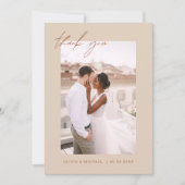 Mariage Merci photo minimaliste romantique (Devant)