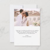 Mariage Merci photo minimaliste romantique (Dos)