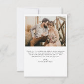 Mariage Merci photo minimaliste romantique (Dos)