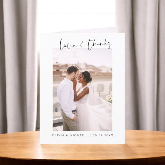 Mariage Merci photo minimaliste simple