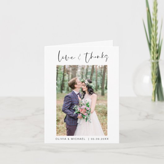 Mariage Merci photo minimaliste simple (Devant)