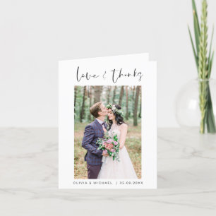 Mariage Merci photo minimaliste simple