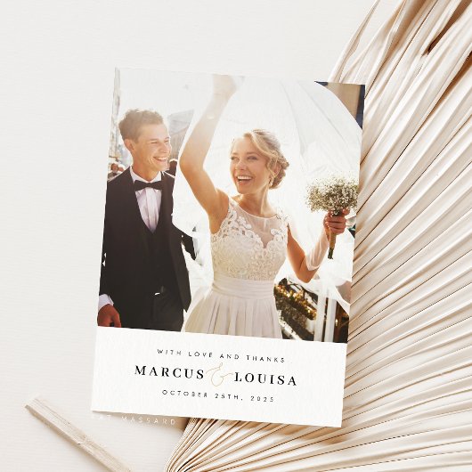 MARIAGE MERCI photo moderne élégant et élégant